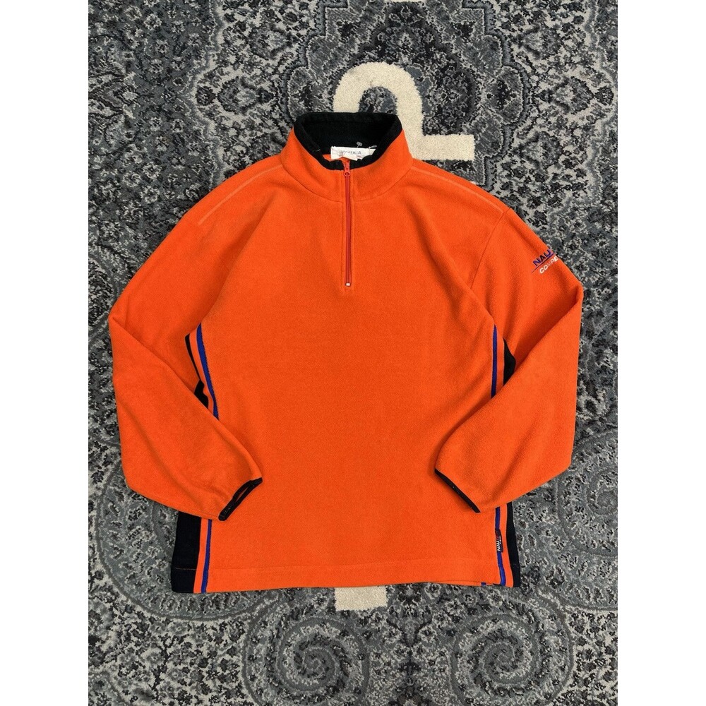 Vintage 90s Nautica Fleece Orange Size L